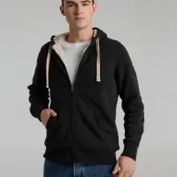 Толстовка унисекс на молнии Sherpa черная, размер L Толстовка унисекс на молнии Sherpa черная, размер L