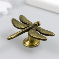 Ручка для шкатулки металл "Стрекоза" бронза 4,7х6 см Ручка для шкатулки металл "Стрекоза" бронза 4,7х6 см