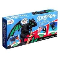 Игрушка из меховых палочек &laquo;Ночка&raquo;, чёрный дракон