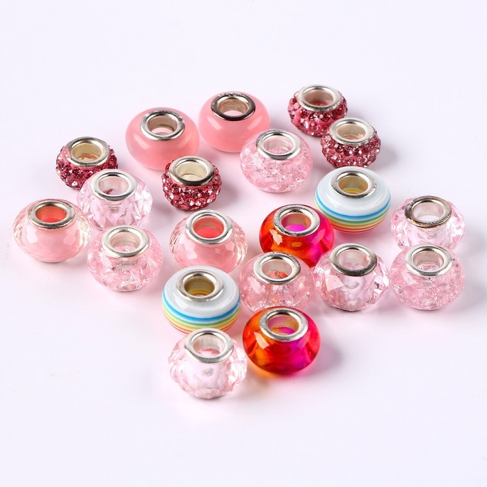 Набор для создания детской бижутерии в шкатулке &laquo;Розовые нежности&raquo;