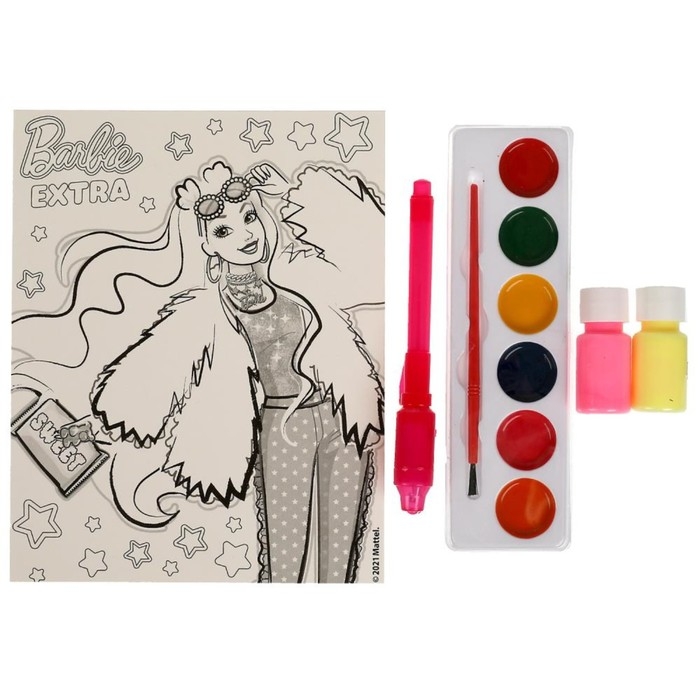 Набор творчества «Барби» картина светящаяся в темноте (неоновая раскраска) Набор творчества «Барби» картина светящаяся в темноте (неоновая раскраска)