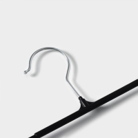 Вешалки для брюк и юбок с зажимами, набор 10 шт, 32×13,5 см, цвет чёрный Вешалки для брюк и юбок с зажимами, набор 10 шт, 32×13,5 см, цвет чёрный