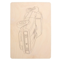 Набор досок для выжигания &laquo;Машинки&raquo; 5 шт. формат А4, 3 мм