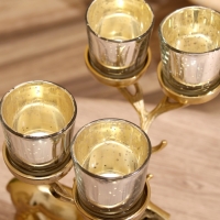 Подсвечник на 4 свечи "Олень" алюминий 18х20х35 см Подсвечник на 4 свечи "Олень" алюминий 18х20х35 см