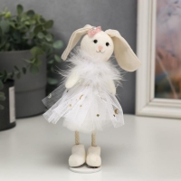 Сувенир текстиль "Милая зайка в платье с золотыми точками" 18х5х4 см Сувенир текстиль "Милая зайка в платье с золотыми точками" 18х5х4 см