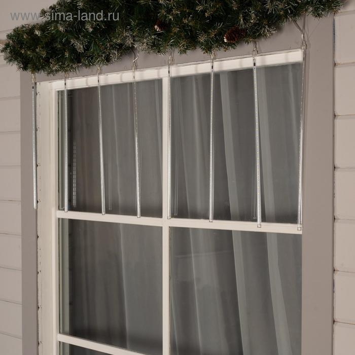 Гирлянда &laquo;Сосульки&raquo; 2.5 &times; 0.5 м, IP65, прозрачная нить, 288 LED, свечение белое с эффектом стекания, 12 В