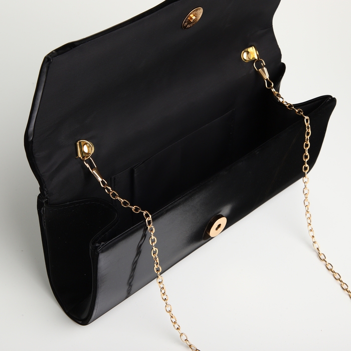 Сумка-клатч на магните, цвет чёрный