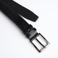 Ремень мужской &laquo;Великан&raquo;, ширина 4 см, винт, пряжка металл, цвет чёрный