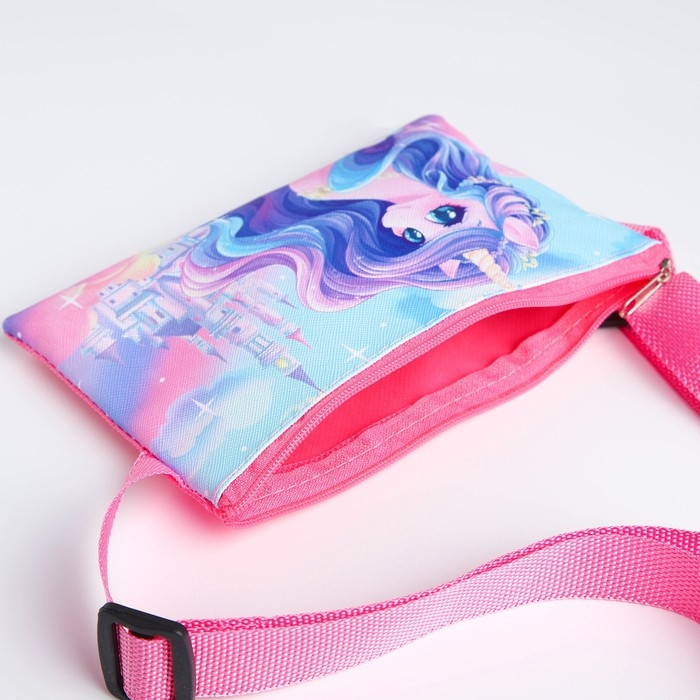 Подарочный набор для девочки «Волшебный единорог», сумка, наклейка, анкета, браслет Подарочный набор для девочки «Волшебный единорог», сумка, наклейка, анкета, браслет