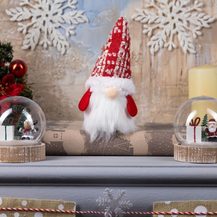 Светодиодная фигура «Гном в красном колпаке» 6.5 × 17 × 6.5 см, текстиль, батарейки LR1130х3 (в комплекте), свечение тёплое белое Светодиодная фигура «Гном в красном колпаке» 6.5 × 17 × 6.5 см, текстиль, батарейки LR1130х3 (в комплекте), свечение тёплое белое