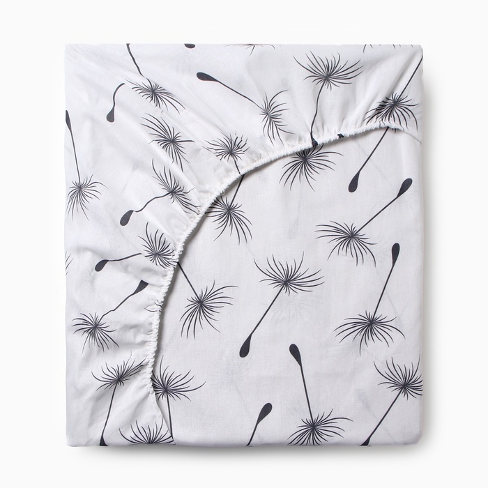 Простыня на резинке Этель Простыня на резинке Этель "Легкость ветра" 160*200*25, 100% хлопок, бязь, 125г/м2