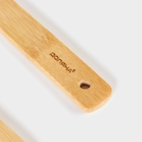 Набор кухонных принадлежностей Доляна &laquo;Бамбуковый лес&raquo;, 3 предмета на подставке: 1 лопатка, 2 ложки