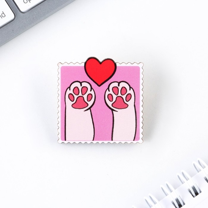 Значок в коробочке &laquo;Почта любви&raquo;, 3 х 3 см