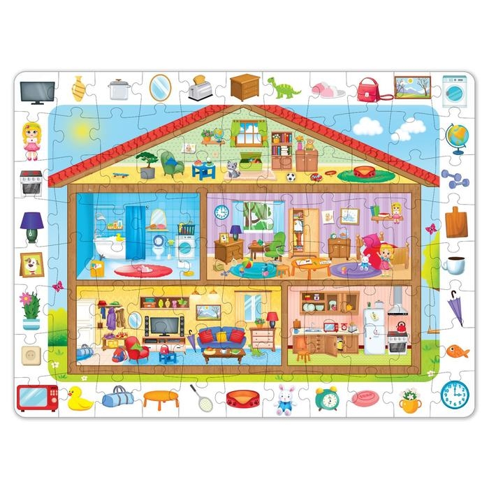 Пазлы &laquo;Найди и покажи. Мой большой дом&raquo;, 88 деталей