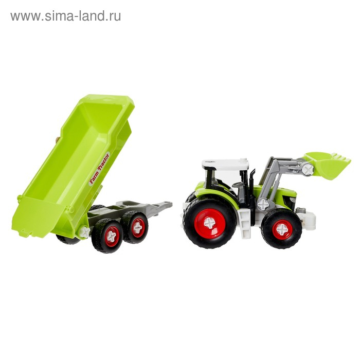 Конструктор винтовой &laquo;Фермерский трактор&raquo;, с отвёрткой и насадкой, 2 варианта сборки