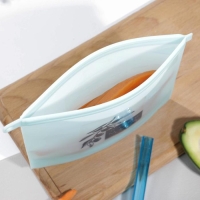 Набор силиконовых пакетов-контейнеров «Счастье есть», 1000 мл, 500 мл Набор силиконовых пакетов-контейнеров «Счастье есть», 1000 мл, 500 мл