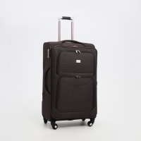 Чемодан большой 95 л (L), отдел на молнии, с расширением, кодовый замок, 4 колеса, 2 наружных кармана, цвет коричневый Чемодан большой 95 л (L), отдел на молнии, с расширением, кодовый замок, 4 колеса, 2 наружных кармана, цвет коричневый