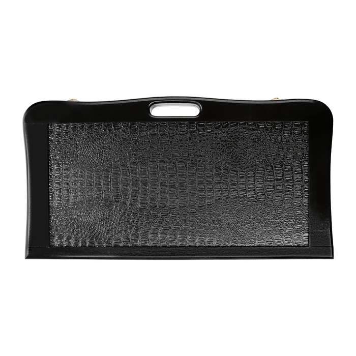 Нарды деревянные большие, настольная игра, 65 х 65 см, кожа, с ручкой, черные, крокодил Нарды деревянные большие, настольная игра, 65 х 65 см, кожа, с ручкой, черные, крокодил