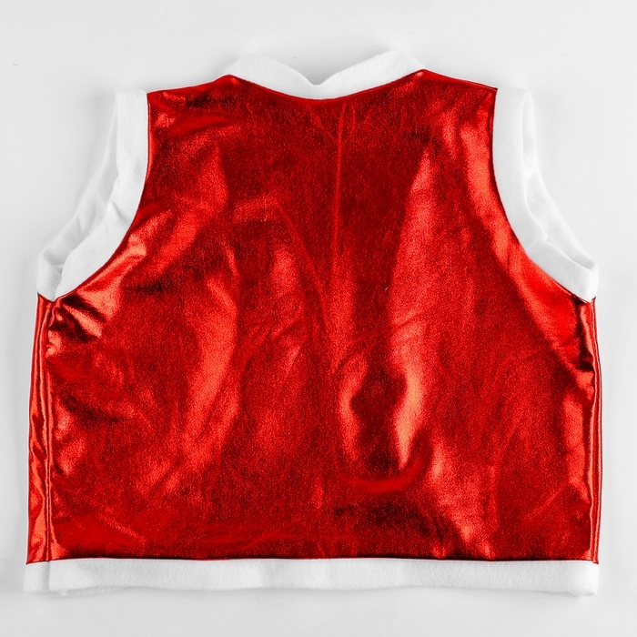 Карнавальный набор &laquo;Новогодний гномик&raquo;: жилетка, ремень, колпак, рост 98-110 см, красный