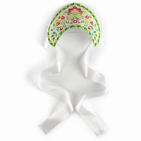 Кокошник &laquo;Нежность&raquo; зелёный