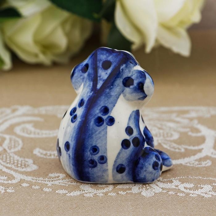 Сувенир &laquo;Жаба&raquo;, средняя, 6 см, гжель