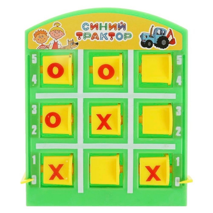 Головоломка крестики-нолики &laquo;Синий трактор&raquo;, 17&times; 13,5 &times; 2 см