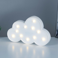 Ночник "Облачко" 11хLED батарейки 2хАА МИКС 29х3х18 см RISALUX Ночник "Облачко" 11хLED батарейки 2хАА МИКС 29х3х18 см RISALUX