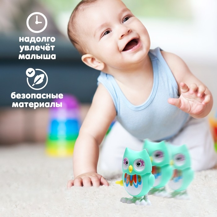 Игрушка заводная &laquo;Сова&raquo;, цвета МИКС