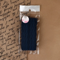 Кружево капроновое, 45 мм &times; 10 &plusmn; 1 м, цвет синий