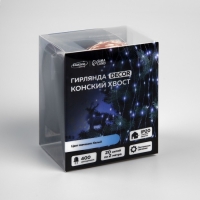 Гирлянда &laquo;Конский хвост&raquo; 20 нитей по 2 м, нить медная, 400 LED, 12 В, блок питания в комплекте, фиксинг, свечение белое