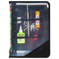 Папка для труда А4, молния вокруг, откидная планка, пластиковая, ПТР-1, с наполнением 10 предметов, для мальчика, Calligrata "Паук" Папка для труда А4, молния вокруг, откидная планка, пластиковая, ПТР-1, с наполнением 10 предметов, для мальчика, Calligrata "Паук"