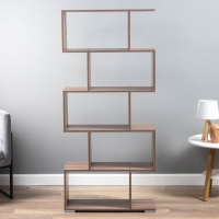 Стеллаж Змейка, 1666х250х750, ясень тёмный