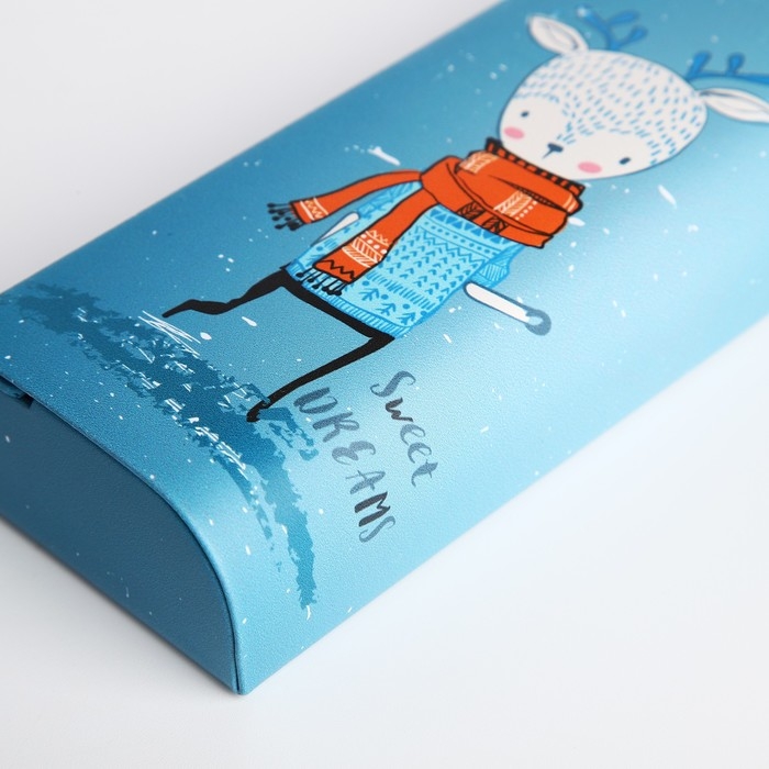 Футляр для очков на магните, длина 15,5 см, цвет голубой Футляр для очков на магните, длина 15,5 см, цвет голубой