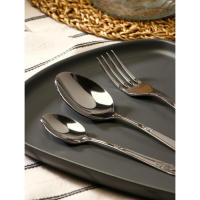 Набор столовых приборов «Узоры», 18 предметов, толщина 1,8 мм, картонная коробка, цвет серебряный Набор столовых приборов «Узоры», 18 предметов, толщина 1,8 мм, картонная коробка, цвет серебряный