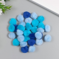 Декор для творчества "Помпончики. Голубое небо" d=2,5 см набор 30 шт Декор для творчества "Помпончики. Голубое небо" d=2,5 см набор 30 шт