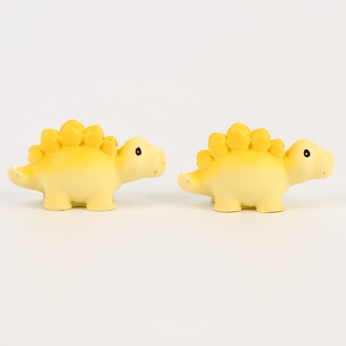 Миниатюра кукольная «Динозаврик», набор 2 шт., размер 1 шт. — 3 × 5,5 × 2 см, цвет жёлтый Миниатюра кукольная «Динозаврик», набор 2 шт., размер 1 шт. — 3 × 5,5 × 2 см, цвет жёлтый