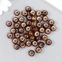 Бусины для творчества пластик "Мраморные. Кофе" d=1 см набор 20 гр Бусины для творчества пластик "Мраморные. Кофе" d=1 см набор 20 гр