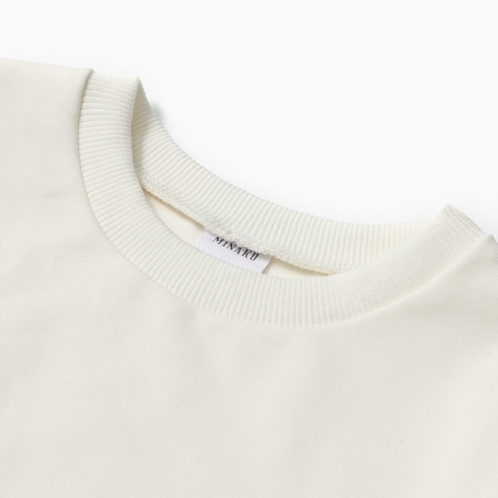 Комплект для девочки (свитшот и юбка) MINAKU, цвет молочный, рост 122 см Комплект для девочки (свитшот и юбка) MINAKU, цвет молочный, рост 122 см