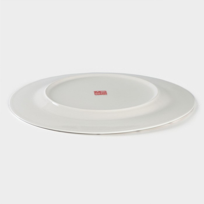 Тарелка фарфоровая обеденная &laquo;Аврора&raquo;, d=27 см, цвет белый