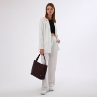 Сумка женская на молнии, цвет бордовый