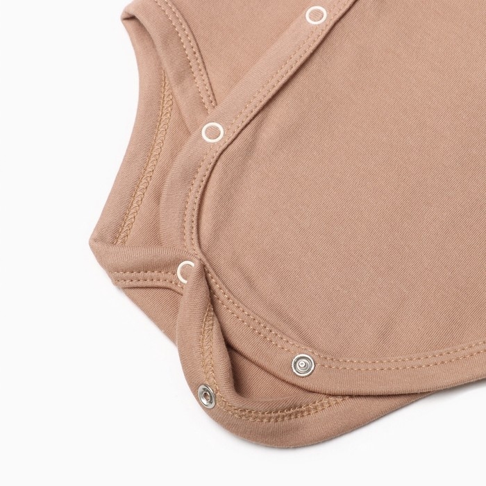 Боди с длинным рукавом Крошка Я, BASIC LINE, рост 74-80 см, цвет коричневый