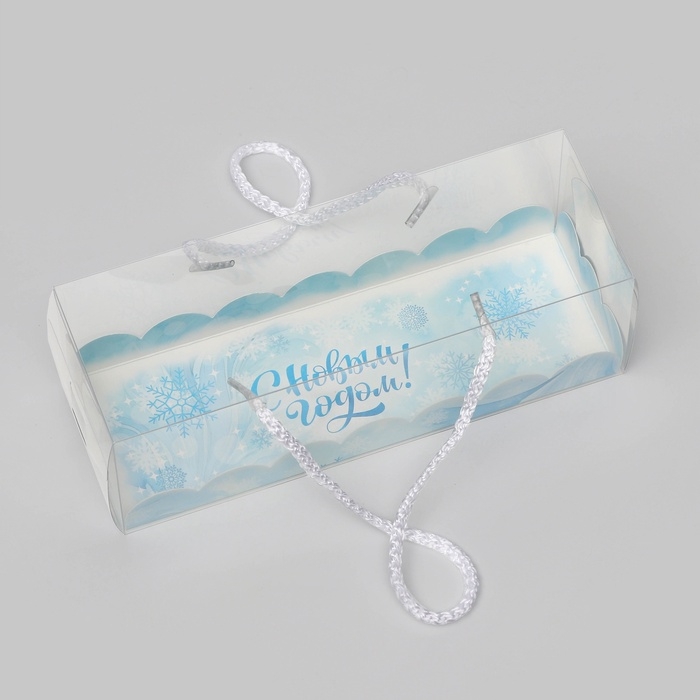 Кондитерская упаковка под рулет "С Новым годом!", 22,5 х 7,8 х 7,8 см