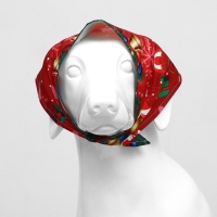 Новый год. Бандана для животных "Дед Мороз", размер S (ОШ до 42 см) Новый год. Бандана для животных "Дед Мороз", размер S (ОШ до 42 см)