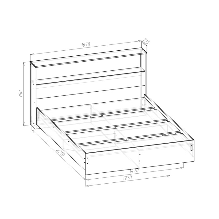Спальный гарнитур Бася (Комплект 7 предметов), Белый
