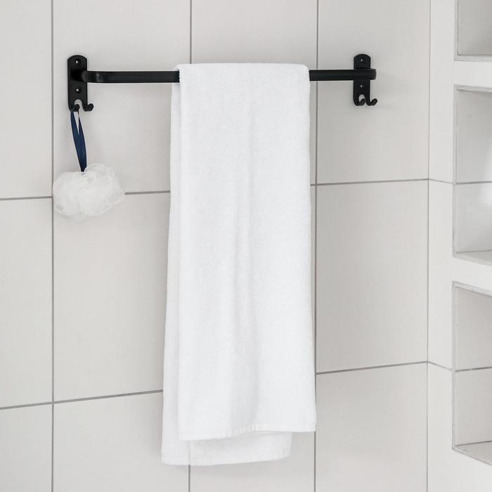 Держатель для полотенец, 4 крючка, 58×10×7,5 см, цвет чёрный Держатель для полотенец, 4 крючка, 58×10×7,5 см, цвет чёрный