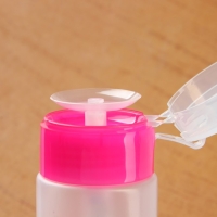 Флакон с помпой, 75 мл, цвет розовый/прозрачный