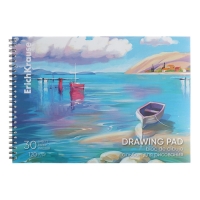 Альбом для рисования А4, 30 листов, блок 120 г/м&sup2;, на спирали, Erich Krause "Art Spirit", пластиковая обложка, 100% белизна, твердая подложка