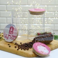 Новый год. Банка для хранения &laquo;Розовая сказка&raquo;, 450 мл