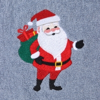 Набор в мешочке Этель "Дедушка Мороз": полотенце 35х60см, тёрка 7,7х3,7х3см