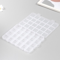 Шкатулка пластик для мелочей "Прямоугольная" 24 отделения 18,8х13х1,7 см Шкатулка пластик для мелочей "Прямоугольная" 24 отделения 18,8х13х1,7 см